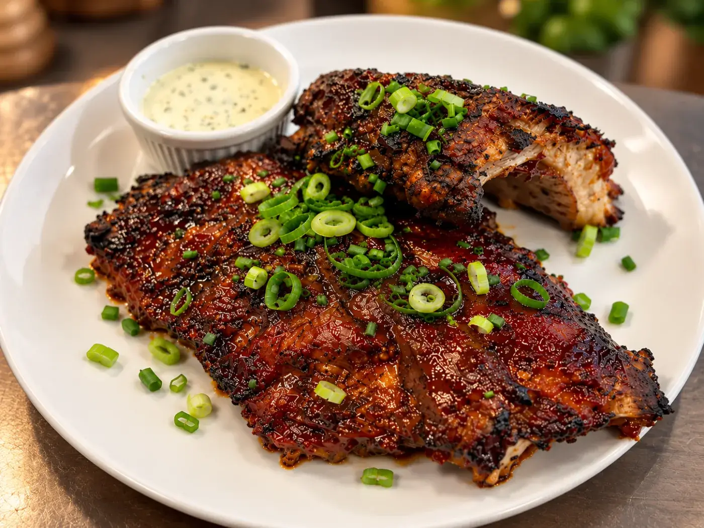 Huisgemarineerde spareribs